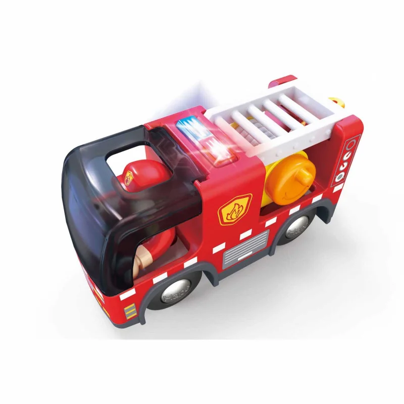 Voiture camion de pompiers avec sirene Hape jouets