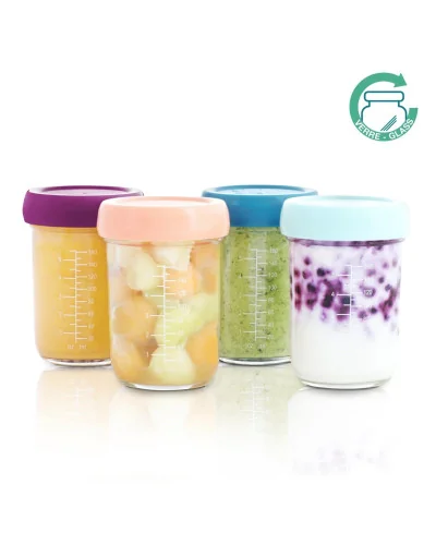 Lot de 4 contenants alimentaires en verre Babybols Babymoov