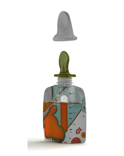 Cuillère souple en silicone squeeze pour gourde foodii Babymoov
