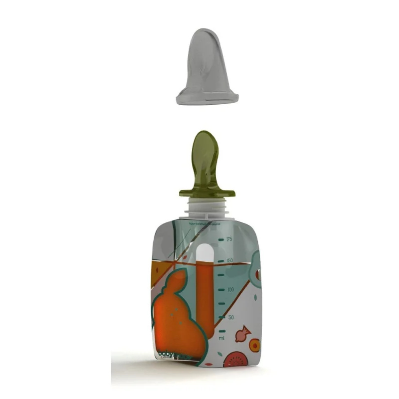 Cuillère souple en silicone squeeze pour gourde foodii Babymoov – vue 2