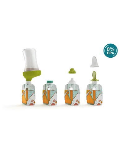 Kit complet de gourdes Foodii Babymoov | la maison du bebe