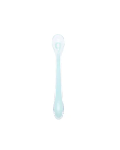 Cuillère pour bébé en silicone 1er âge azur Babymoov