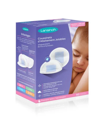 Coussinets d'allaitement jetables Lansinoh, boîte de 60 – paquet