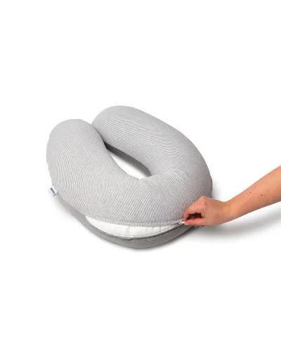 Cojín de lactancia y embarazo Buddy Classic Light Grey Doomoo