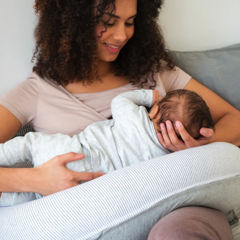 Coussin d’allaitement et maternité Buddy Classic Light Grey Doomoo