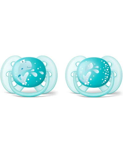 Sucette Ultra-Soft 6-18 mois vert eau Philips Avent