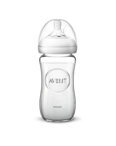 Biberon Natural en verre 240 ml 1m+ Philips Avent
