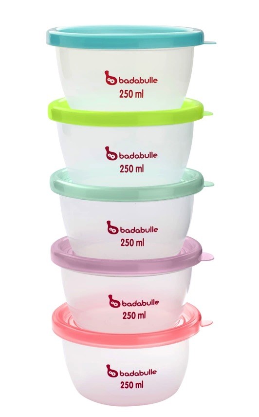 Pots De Conservation Maxi Portions 5 X 250ml Badabulle