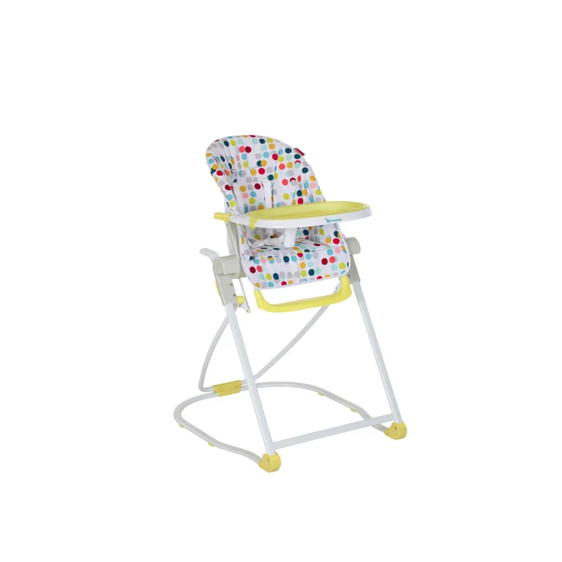 Chaise haute compacte jaune Badabulle
