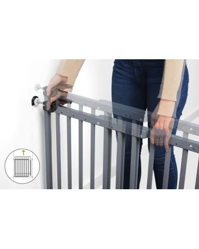 Barrière de sécurité en bois Deco Pop Gris Badabulle
