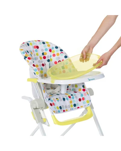 Chaise haute compacte jaune Badabulle
