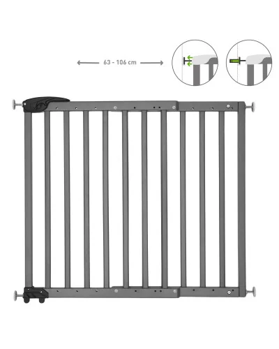 Barrera de seguridad de madera Deco Pop gris Badabulle