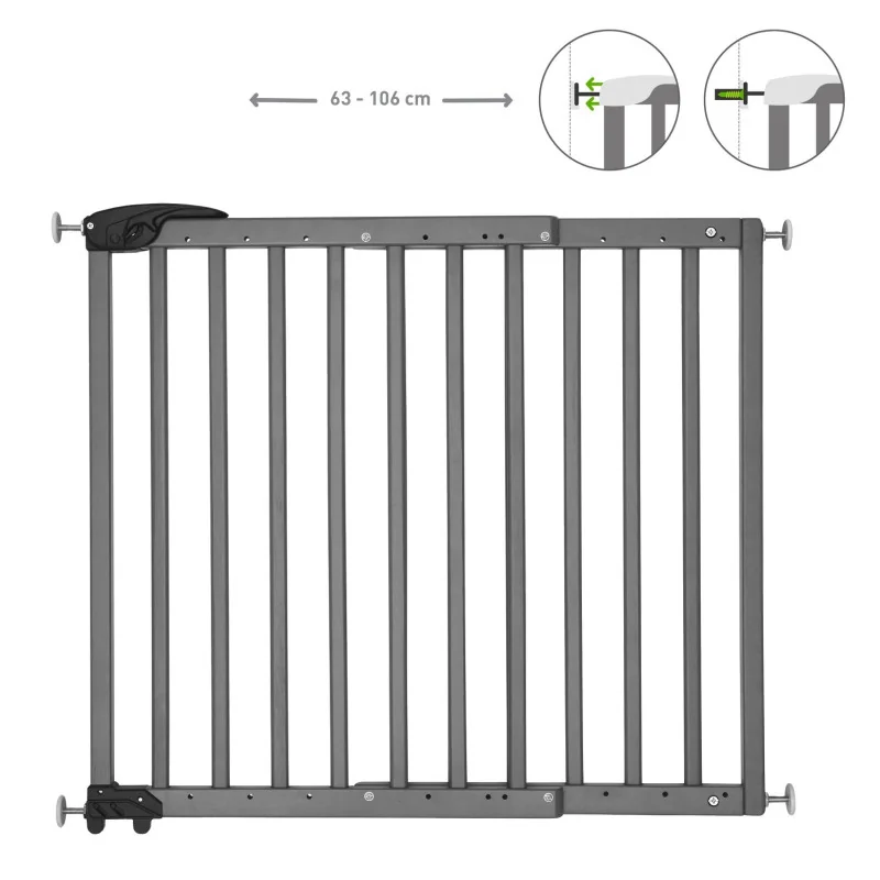 Barrera de seguridad de madera Deco Pop gris Badabulle