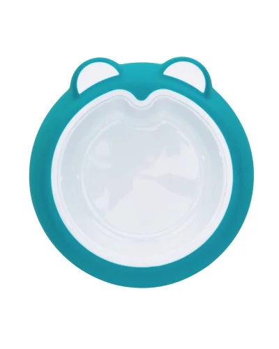 Non-slip baby plate Glacier Blue Badabulle