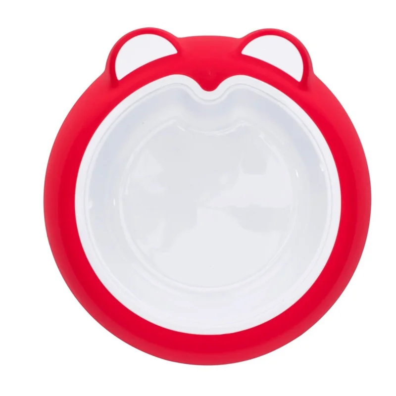 Assiette antidérapante bébé rose intense Badabulle