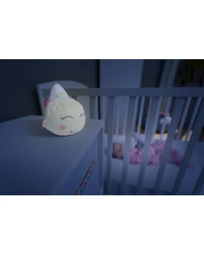 Portable night light lamp Mouton Lily pink Badabulle
