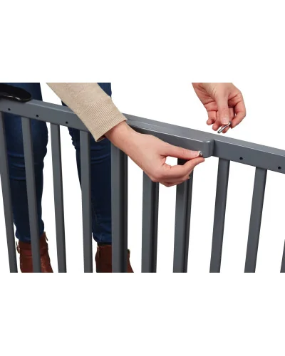 Barrière de sécurité en bois Deco Pop Gris Badabulle