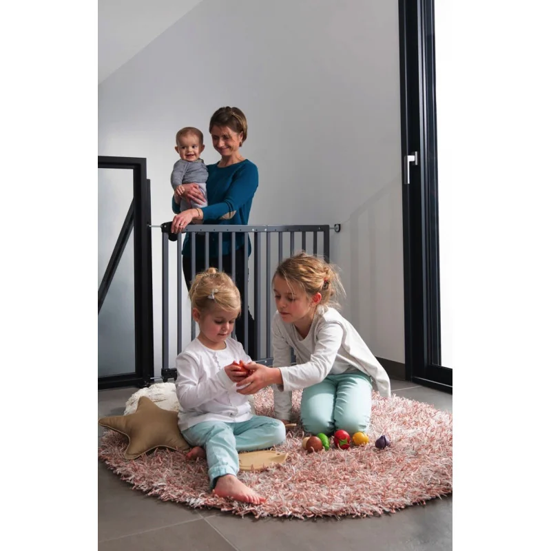 Barrera de seguridad de madera Deco Pop gris Badabulle