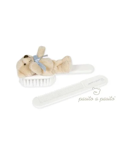 Bear brush and comb set blue Pasito a Pasito