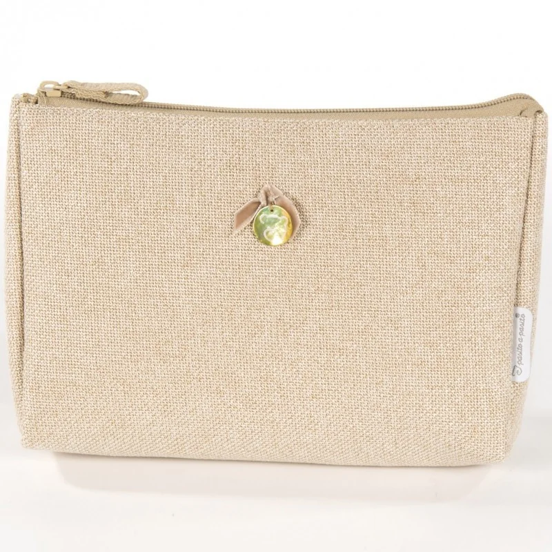 Sweet Tweed toiletry bag beige Pasito a Pasito Sweet Tweed toiletry bag beige Pasito a Pasito