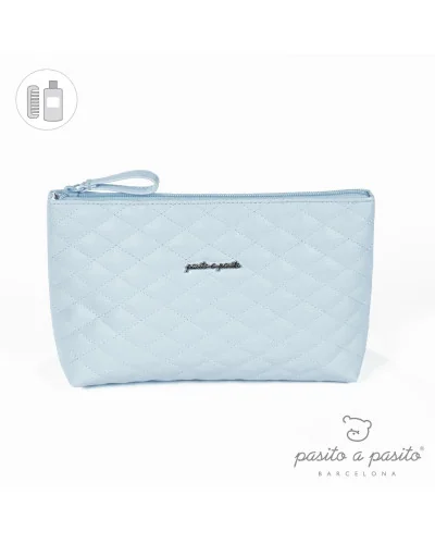 Ines quilted toiletry bag blue Pasito a Pasito