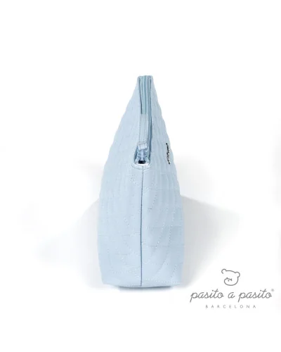 Ines quilted toiletry bag blue Pasito a Pasito