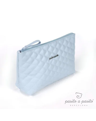 Ines quilted toiletry bag blue Pasito a Pasito