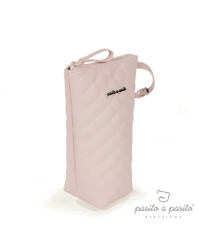 Portabiberones Inès acolchado rosa Pasito a Pasito