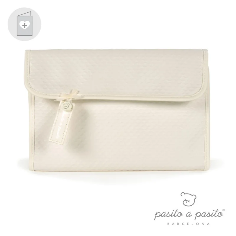 Cotton health record book cover white Pasito a Pasito