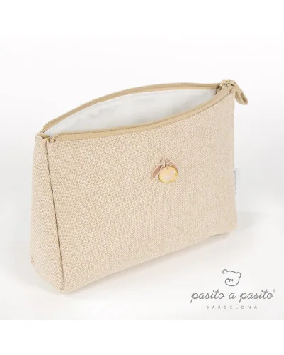 Sweet Tweed toiletry bag beige Pasito a Pasito