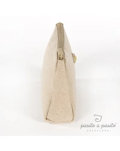 Sweet Tweed toiletry bag beige Pasito a Pasito
