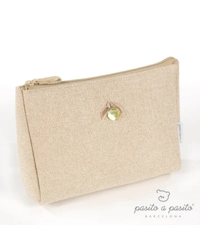 Sweet Tweed toiletry bag beige Pasito a Pasito