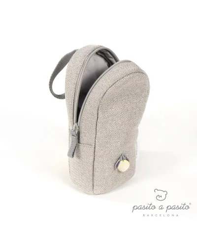 Sweet Tweed bottle holder grey Pasito a Pasito