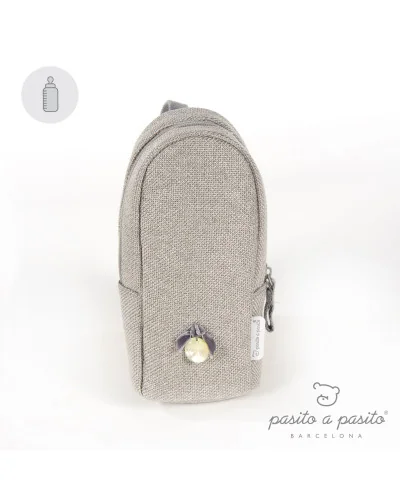 Sweet Tweed bottle holder grey Pasito a Pasito