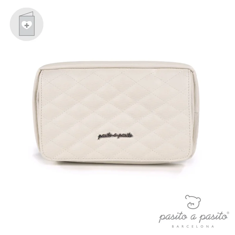 Funda para toallitas acolchada Ines beige Pasito a Pasito Funda para toallitas acolchada Ines beige Pasito a Pasito