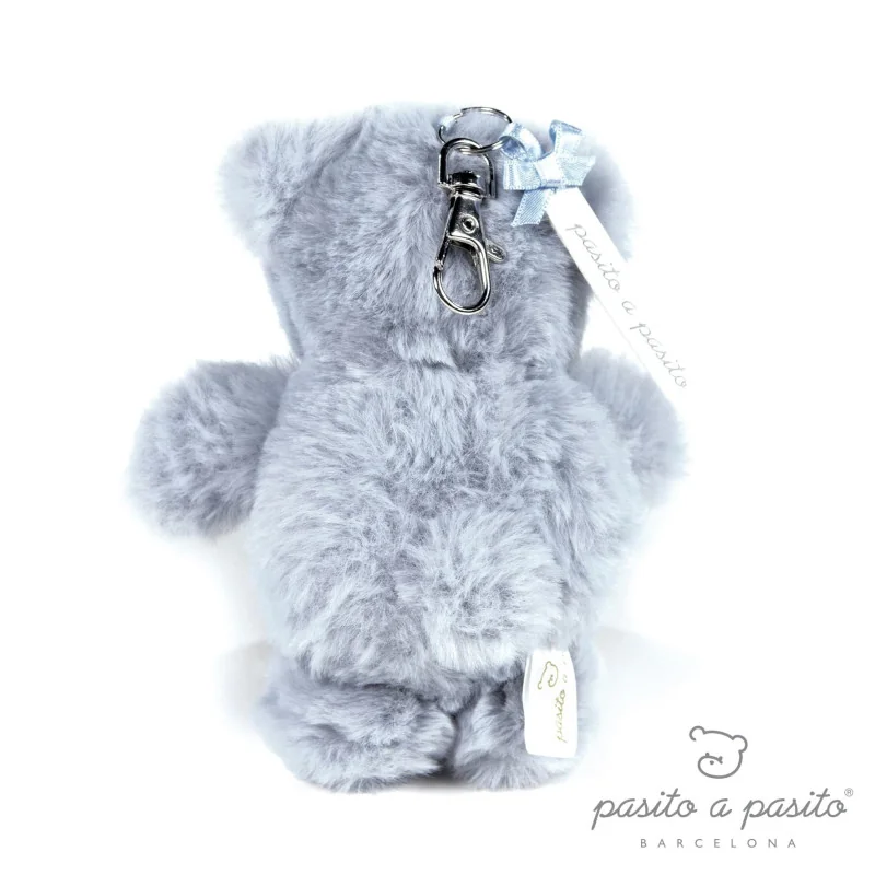 Inès teddy bear plush keyring blue Pasito a Pasito