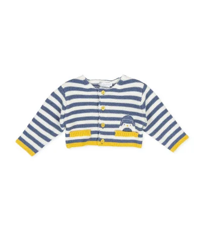 Girls' jacket Aries white and dark blue Tutto Piccolo
