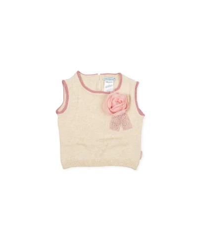 Gilet en tricot sans manches fille Tutto Piccolo
