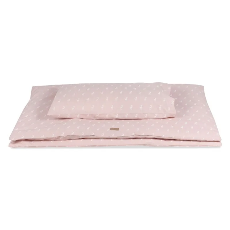 Deer 2-piece bedding set Pink 100x135 cotton BonjourBébé Premium
