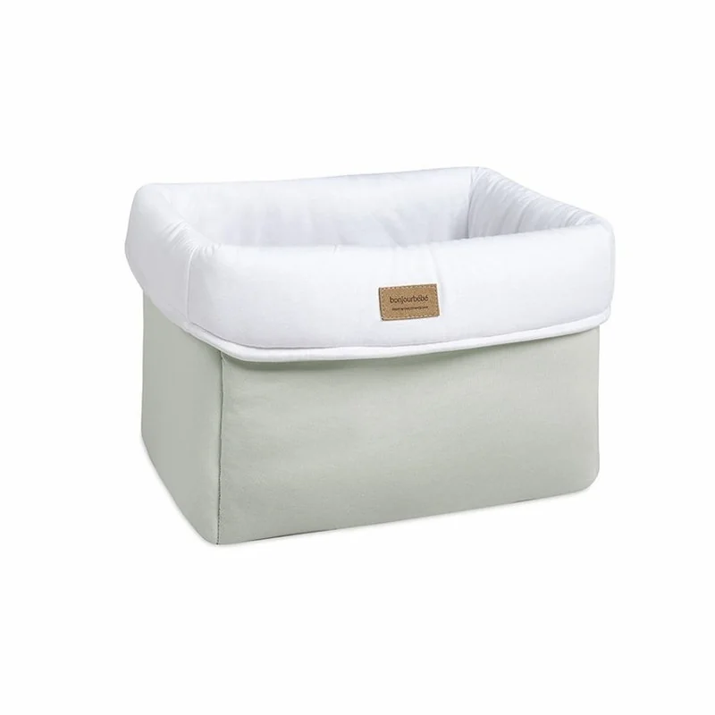 Panier à linge et de rangement vert d’eau BonjourBébé Premium pour chambre bébé