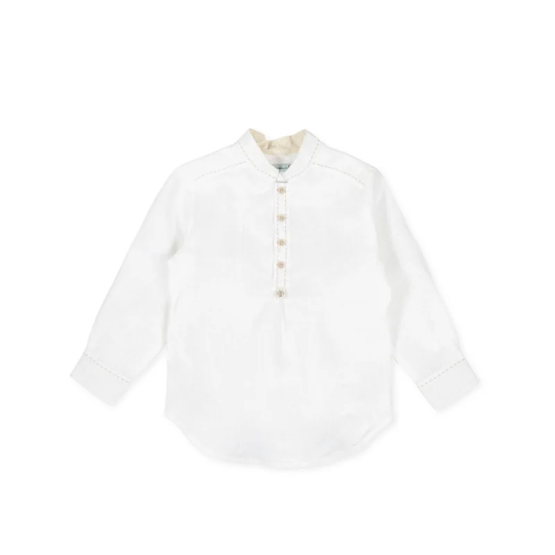 Chemise Blanche En Lin Tutto Piccolo La Maison Du Bebe