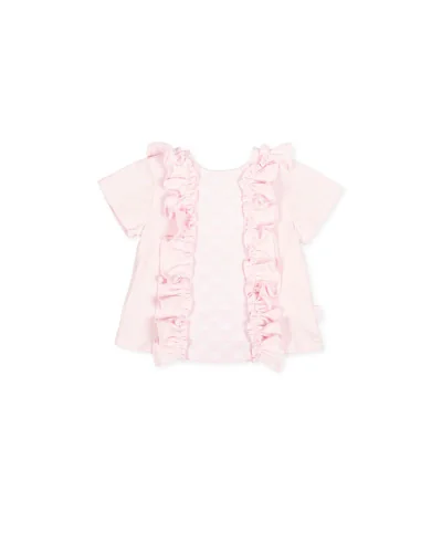 Girls' short-sleeved T-shirt pink Tutto Piccolo
