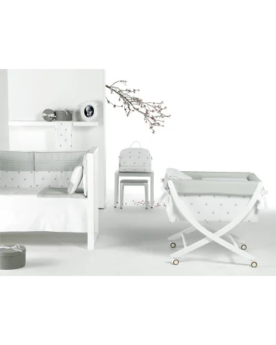Chichonera completa Romantic gris 70x140 Bimbidreams