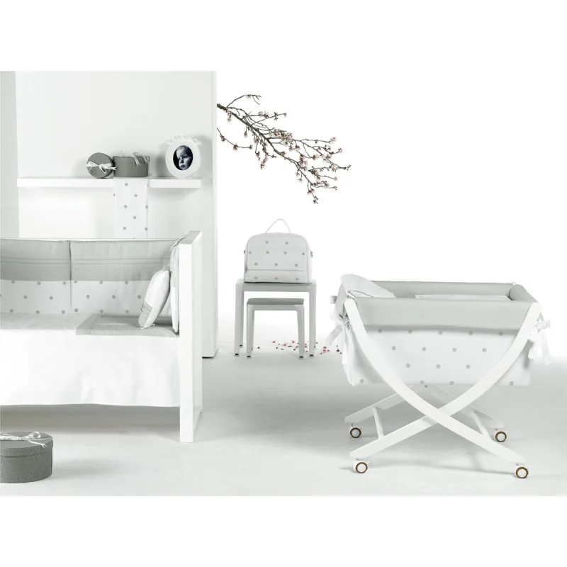 Chichonera completa Romantic gris 70x140 Bimbidreams