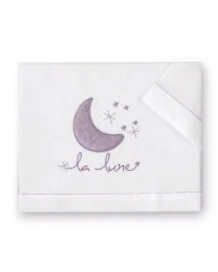Ensemble de draps 3P Collection La Lune Mauve 80x140 