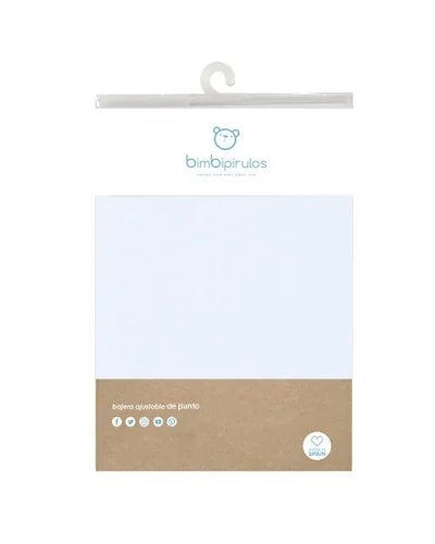 Cotton fitted sheet Blue 80 x 140 cm Bimbidreams